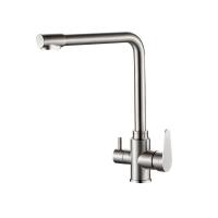 Смеситель для кухни с подключением фильтра, нерж. сталь VALFEX Rigel Steel (10)