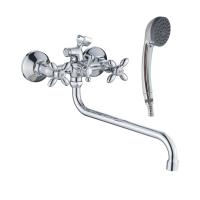 Смеситель для ванны, длинный излив, латунь VALFEX Libra Сhrome-4 (10)