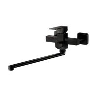 Смеситель для ванны, длинный излив, нерж. сталь VALFEX Antares Steel Black (10)